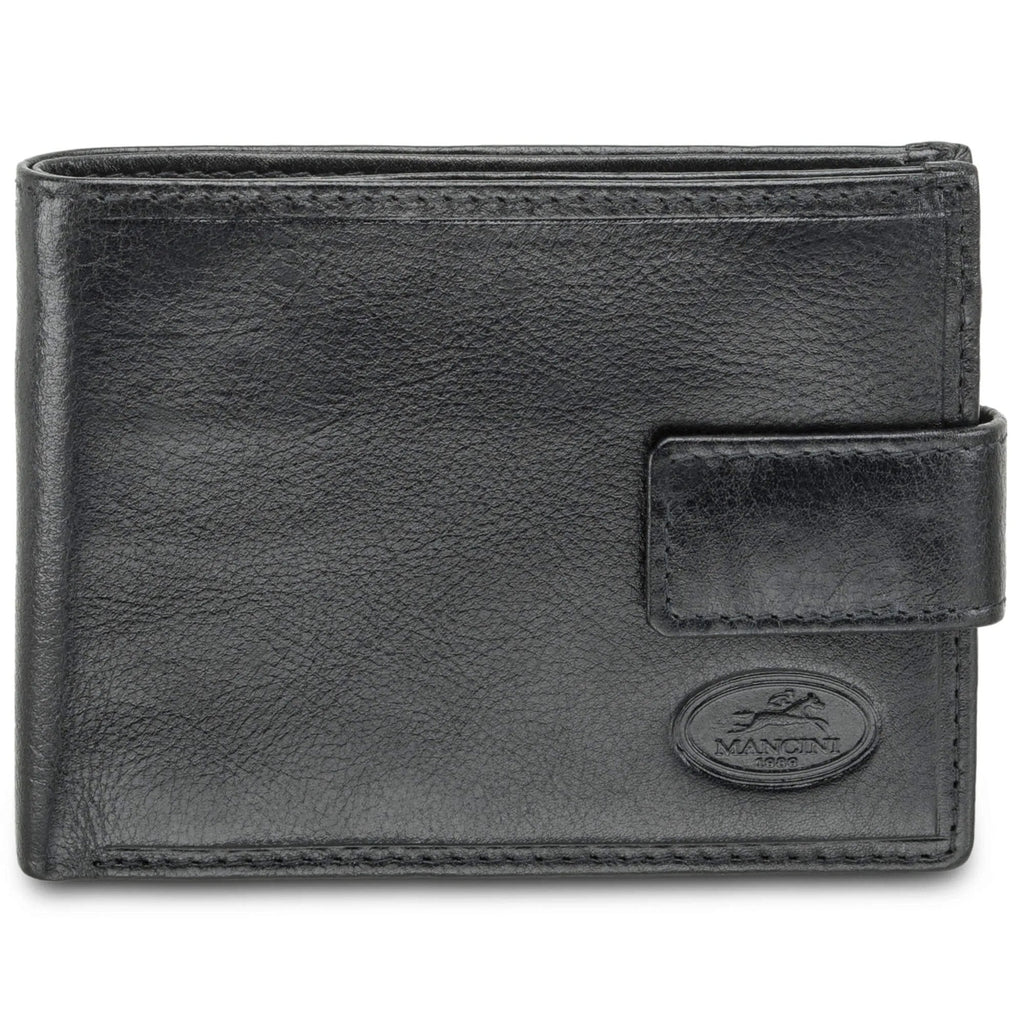 Mancini Men’s RFID Secure Wallet with Coin Pocket Mancini