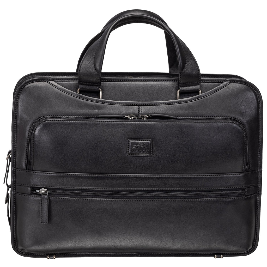 Mancini Milan Triple Compartment Briefcase for 15.6” Laptop / Tablet Mancini