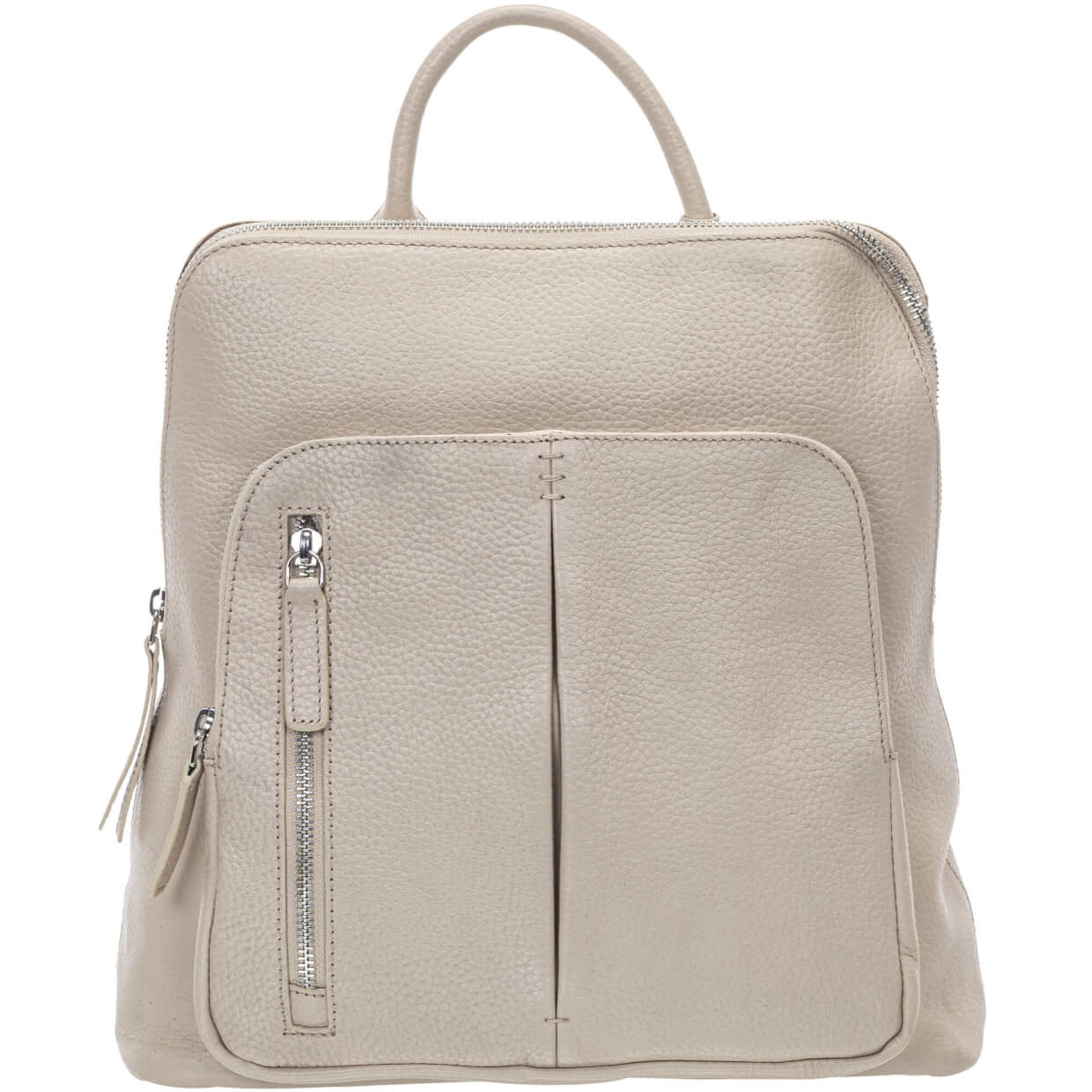 Mancini Women's Pebbled Brigette Backpack White Size Regular
