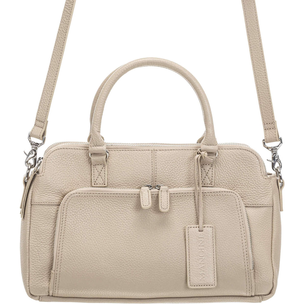 Mancini Pebbled Jennifer Satchel Bag Mancini