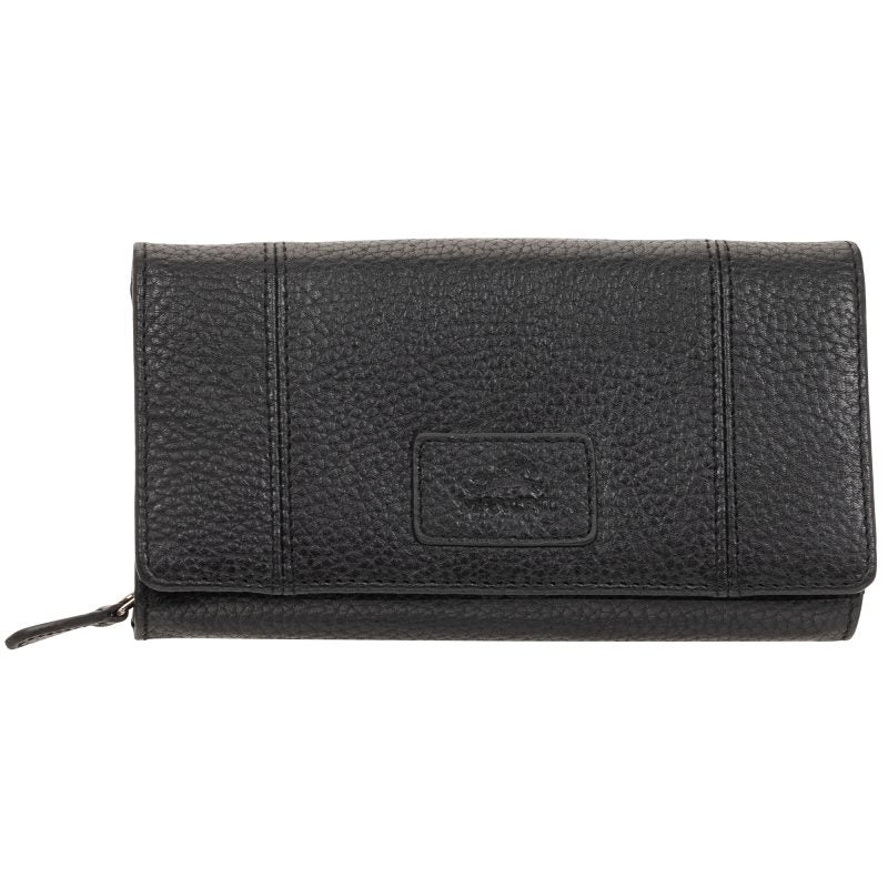 Mancini Pebbled Ladies’ RFID Medium Clutch Wallet Mancini