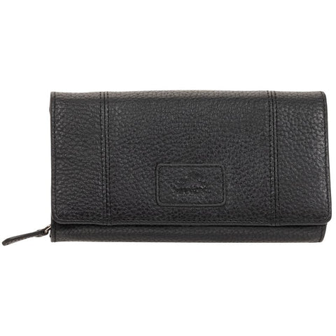 Mancini Pebbled Ladies’ RFID Medium Clutch Wallet Mancini