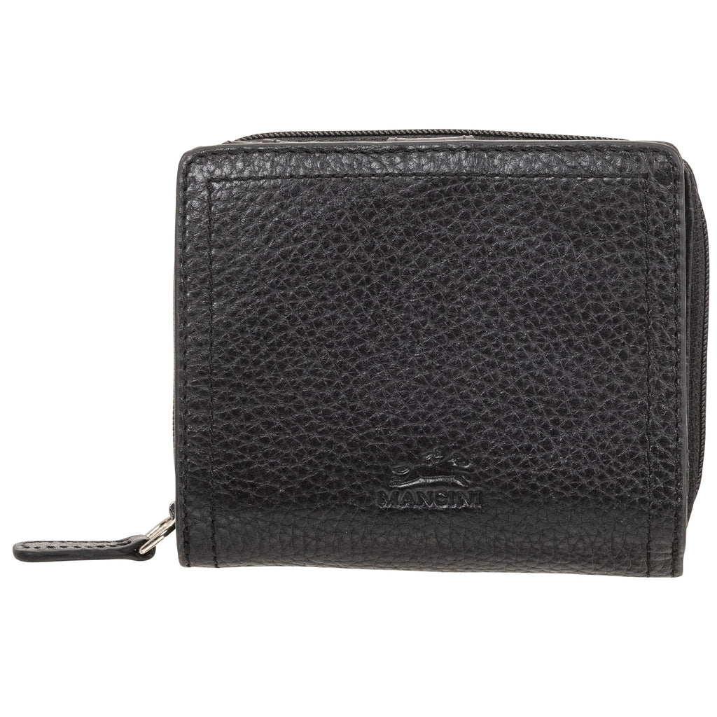 Mancini Pebbled Ladies’ RFID Small Clutch Wallet Mancini