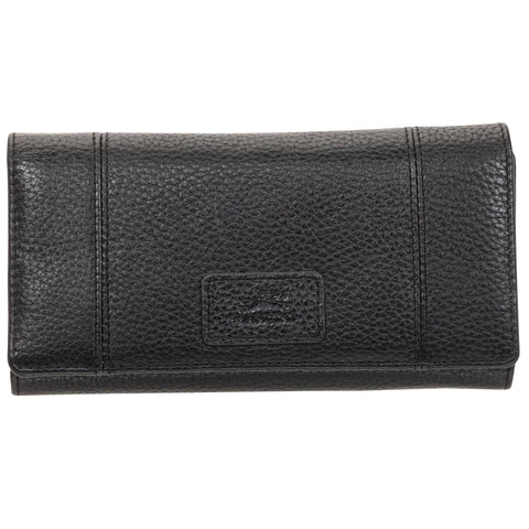 Mancini Pebbled Ladies’ RFID Trifold Wallet Mancini