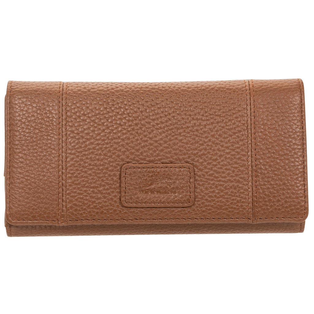 Mancini Pebbled Ladies’ RFID Trifold Wallet Mancini