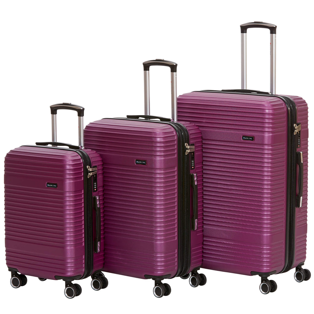 Mancini Perth Collection Lightweight Spinner Luggage Set Mancini