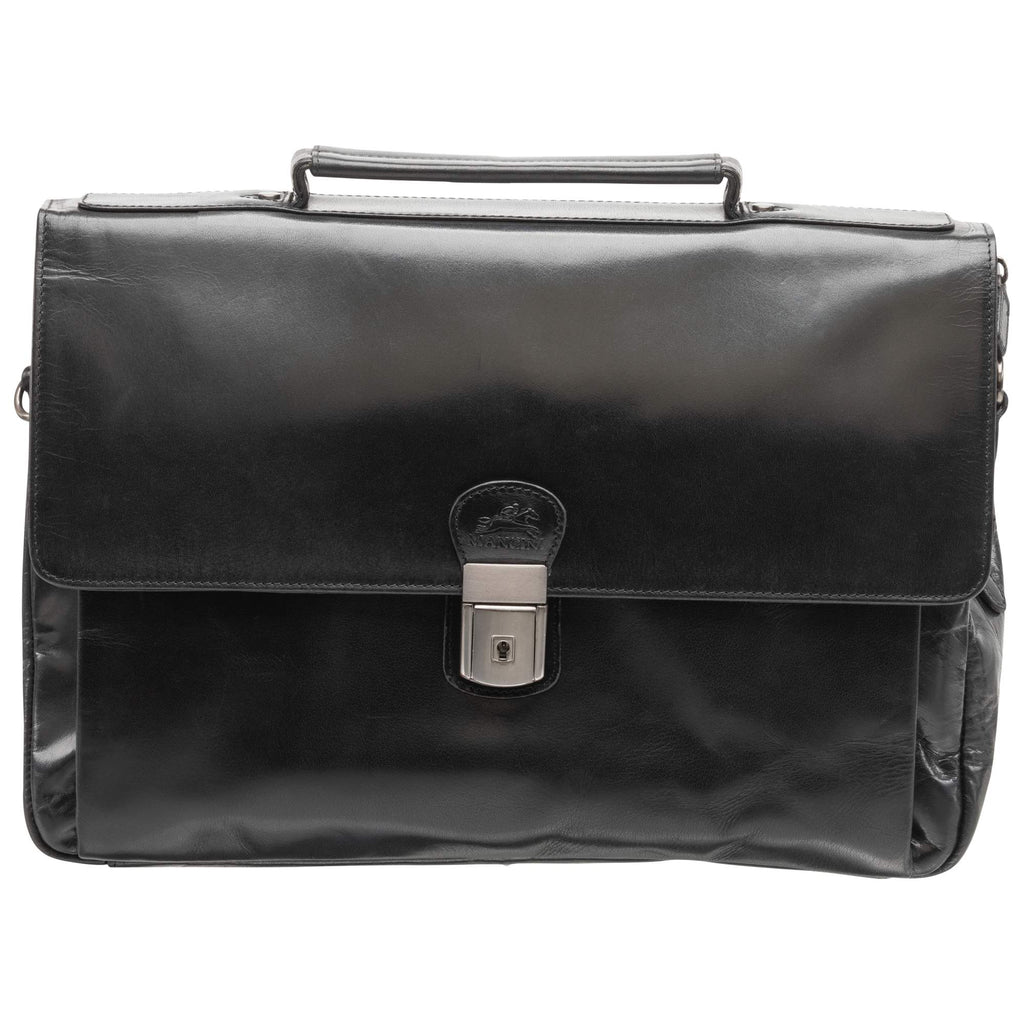 Mancini Triple Compartment Briefcase for 15” Laptop Mancini