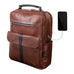 McKlein 17"" Leather Two-Tone Dual-Compartment Laptop Backpack McKlein USA