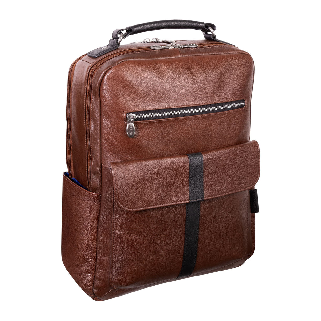 McKlein 17"" Leather Two-Tone Dual-Compartment Laptop Backpack McKlein USA