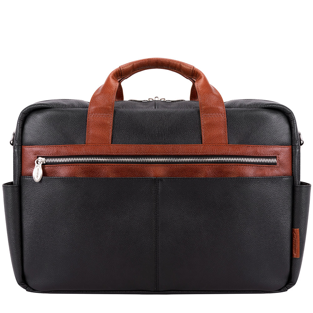 McKlein 17" Leather Two-Tone Dual-Compartment Laptop Briefcase McKlein USA