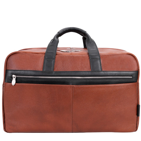 McKlein 21" Leather Two-tone Dual-Compartment Laptop Carry-All Duffel McKlein USA