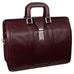 McKlein Morgan 17" Leather Litigator Laptop Briefcase Burgundy McKlein USA