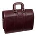 McKlein Morgan 17" Leather Litigator Laptop Briefcase Burgundy McKlein USA