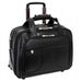 McKlein USA Chicago 15.6" Leather Patented Detachable Wheeled Laptop Overnight with Removable Briefcase Black