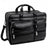 McKlein USA Clinton 17" Leather Patented Detachable Wheeled Laptop Briefcase Black