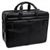 McKlein USA Clinton 17" Leather Patented Detachable Wheeled Laptop Briefcase Black