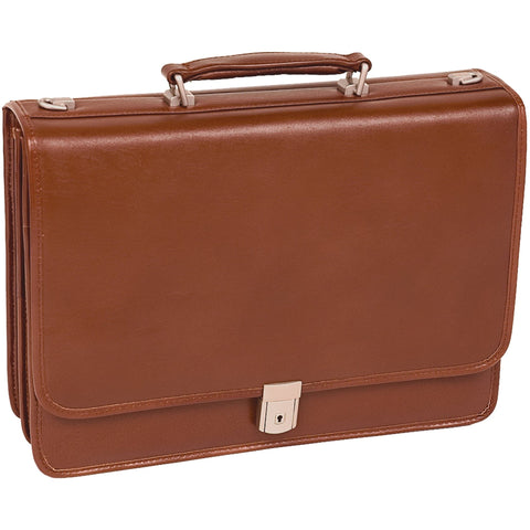 McKlein USA Lexington 15.6" Leather Flapover Double Compartment Briefcase Assorted Colors