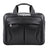 McKlein USA Pearson Leather Expandable Double Compartment Briefcase Black - LuggageDesigners