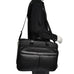 McKlein USA Walton 17" Leather Expandable Double Compartment Laptop Briefcase with Removable Sleeve