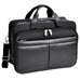 McKlein USA Walton 17" Leather Expandable Double Compartment Laptop Briefcase with Removable Sleeve