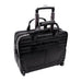 McKlein USA Wrightwood 17" Leather Wheeled Laptop Briefcase Black - LuggageDesigners