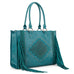 Montana West Tool Fringe Collection Concealed Carry Wide Tote Cowhide and Conchos
