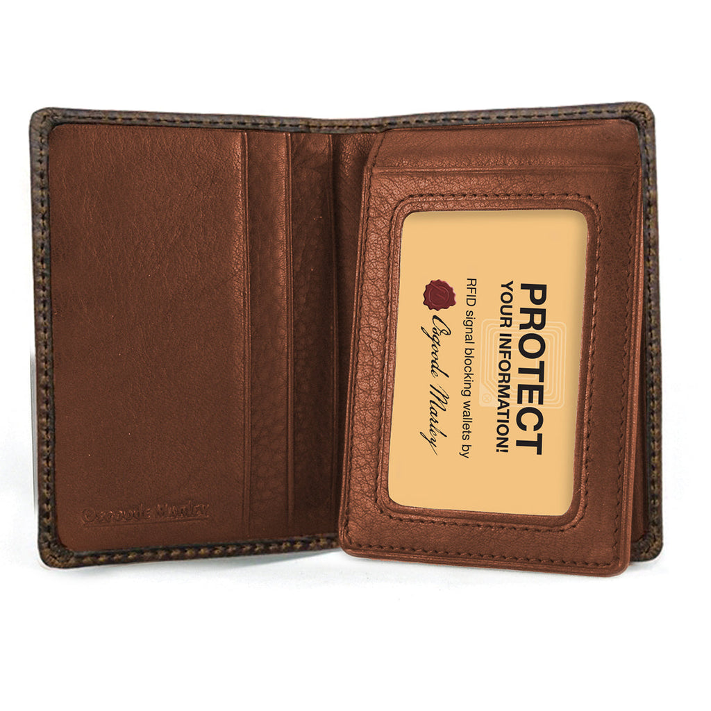 Osgoode Marley Distressed RFID ID Flipfold Wallet Osgoode Marley