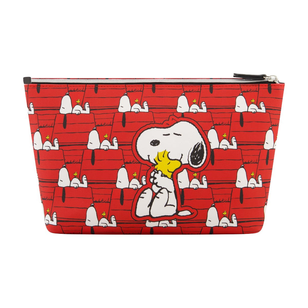 Snoopy & Woodstock Red All over Print Trapezoid Cosmetic Case Ful Luggage