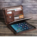 Handmade Genuine Leather Case,  AirTag Compartment, Handheld Multi-Functional iPad Cover RockCow Leather Studio