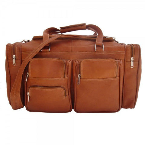 Piel Leather 20" Duffel Bag with Pockets Piel