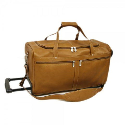 Piel Leather 22" Duffel On Wheels Assorted Colors Piel