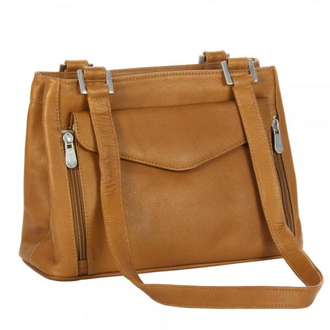 Piel Leather Double Compartment Shoulder Bag Piel