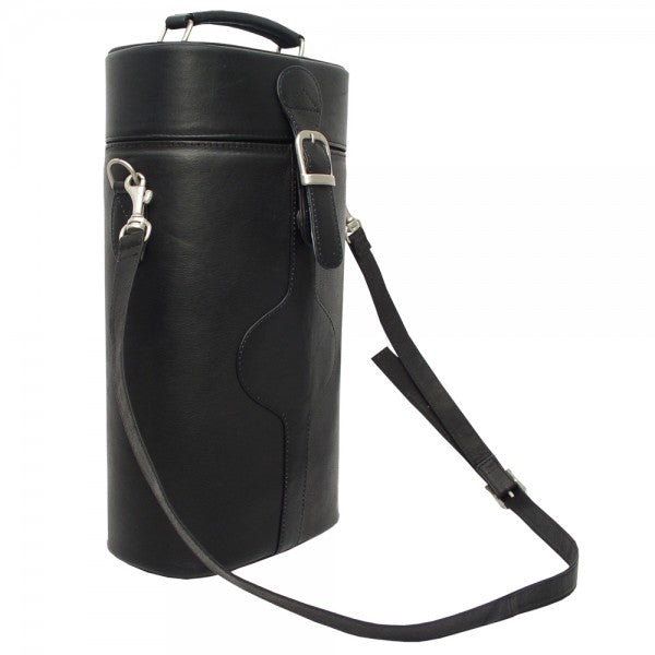 Piel Leather Double Deluxe Wine Carrier Assorted Colors Piel