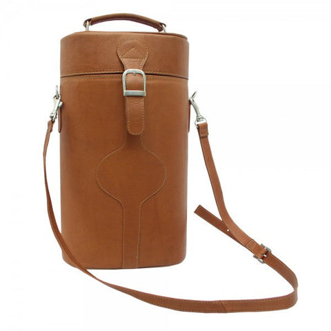Piel Leather Double Deluxe Wine Carrier Assorted Colors Piel