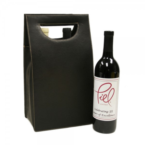 Piel Leather Double Wine Carrier Piel