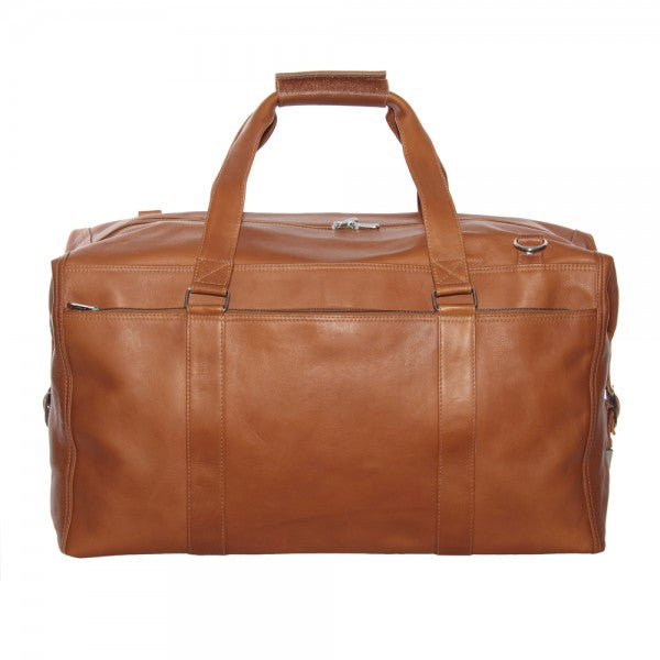 Piel Leather Extra Large Zip Pocket Duffel Bag Piel