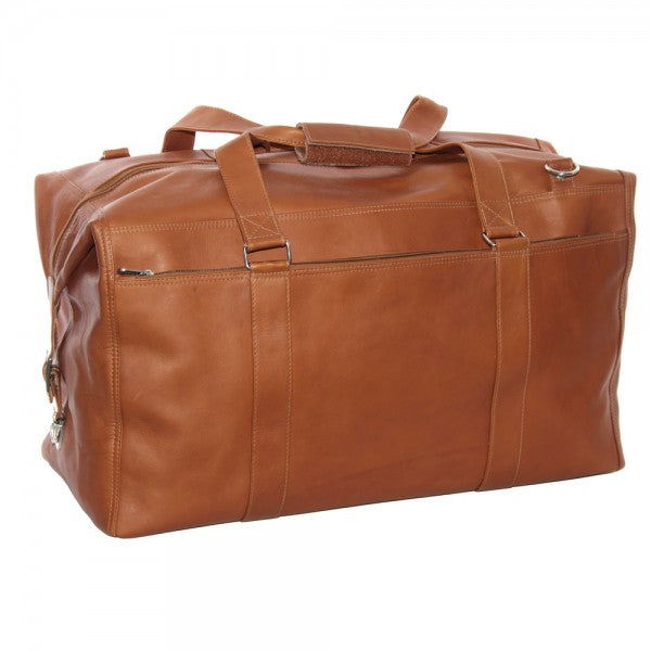 Piel Leather Extra Large Zip Pocket Duffel Bag Piel