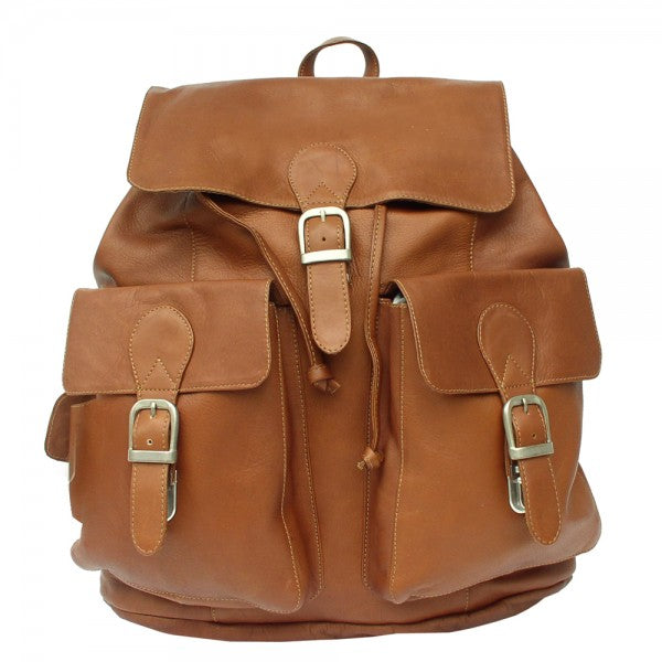 Piel Leather Large Buckle Flap Backpack Piel