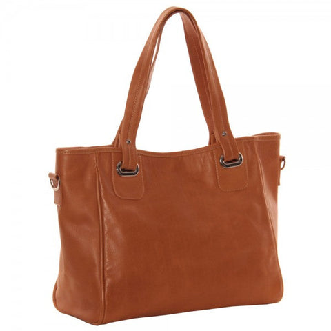 Piel Leather Open Tote/ Cross Body Bag Piel