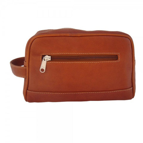 Piel Leather Top Zip Toiletry Kit Piel