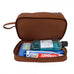 Piel Leather U-Frame Toiletry Kit with Zip Bottom Piel