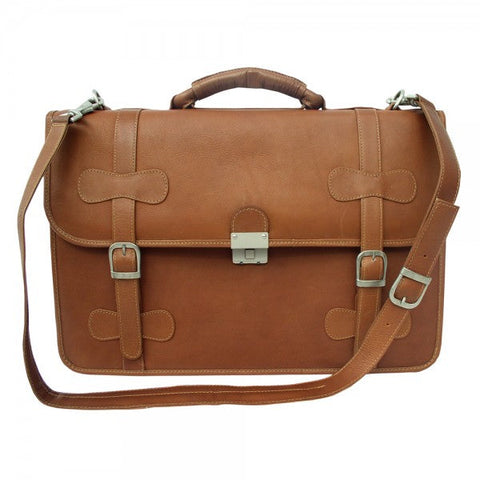 Piel Leather XXL Flapover Portfolio Assorted Colors Piel