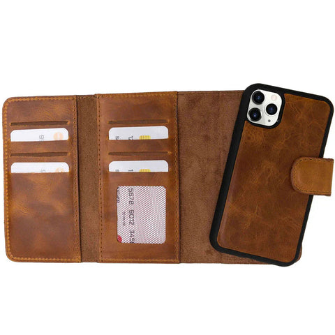 Santa iPhone 11 Pro Leather Detachable Wallet Case Mizuri Leather