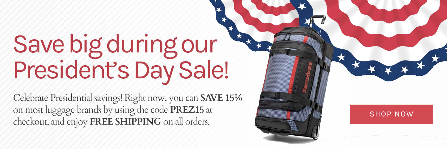 Presidents Day sale at Luggage Designers