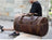 The Wainwright Weekender | Round  Vintage Leather Weekender STEEL HORSE LEATHER