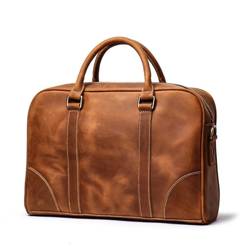 The Bjorn Leather Laptop Bag | Vintage Leather Briefcase STEEL HORSE LEATHER