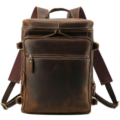 The Raoul Backpack | Handmade Vintage Leather Backpack STEEL HORSE LEATHER