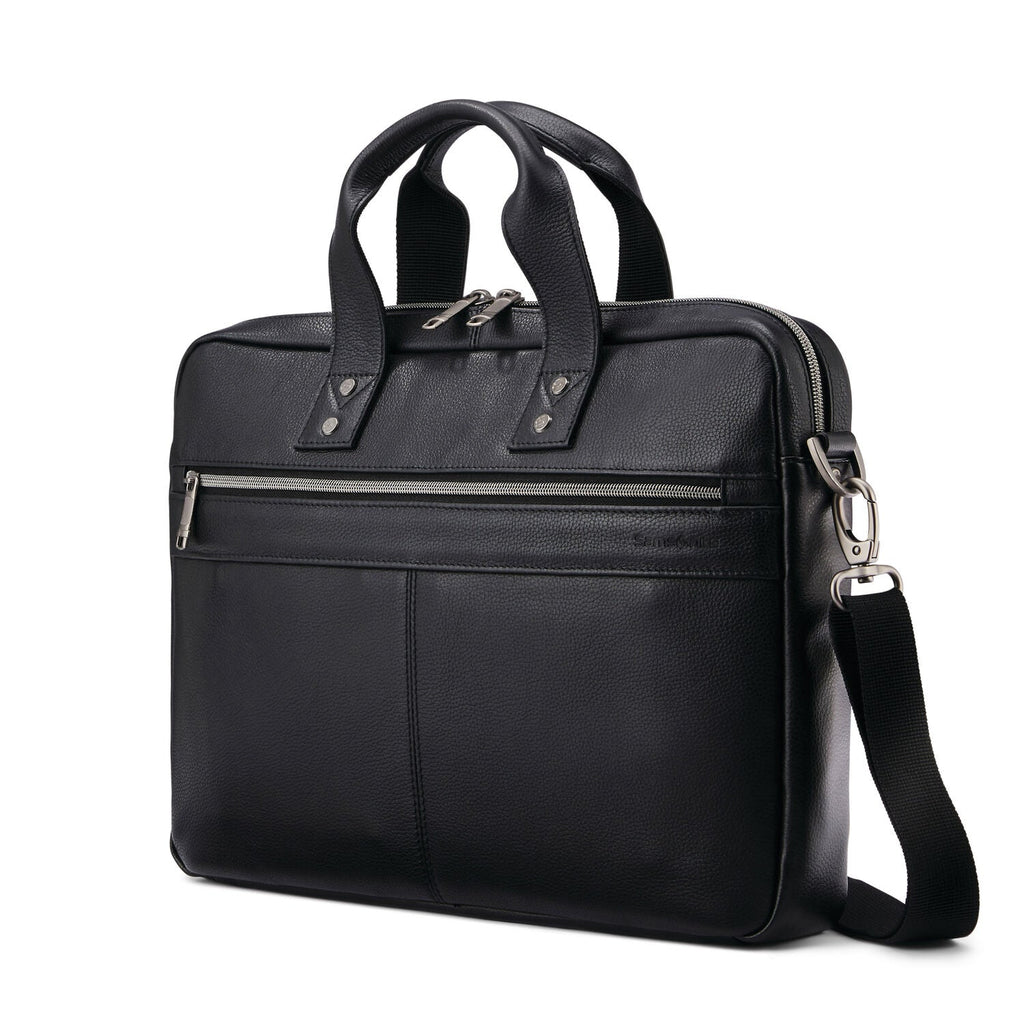 Samsonite Classic Leather Slim Brief Black Samsonite