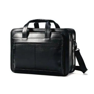 Samsonite Expandable Leather Business Case Black