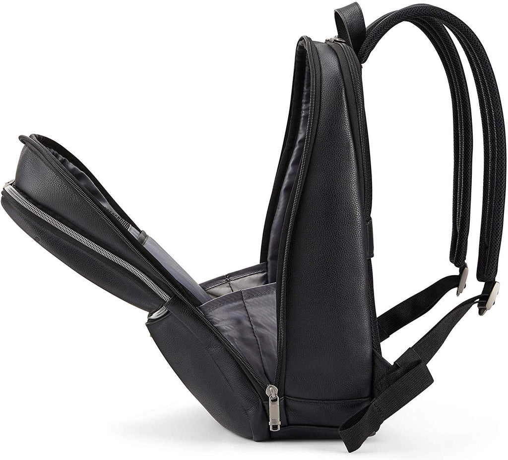 business slim leather backpack samsonite Classic This collection made from Top Grain Leather adds sophistication while providing durability Samsonite Classic Leather Slim Backpack